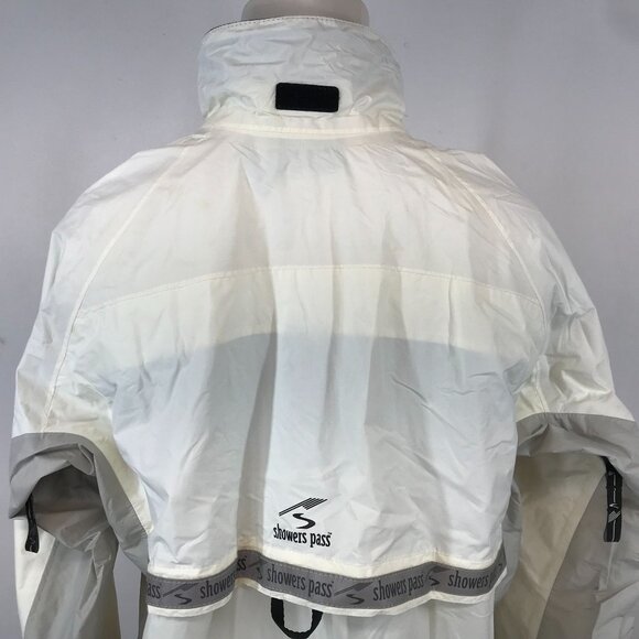 SHOWERS PASS ~ WOMENS LARGE ~ IVORY FULL ZIP CYCLING RUNNING JACKET - Picture 6 of 8